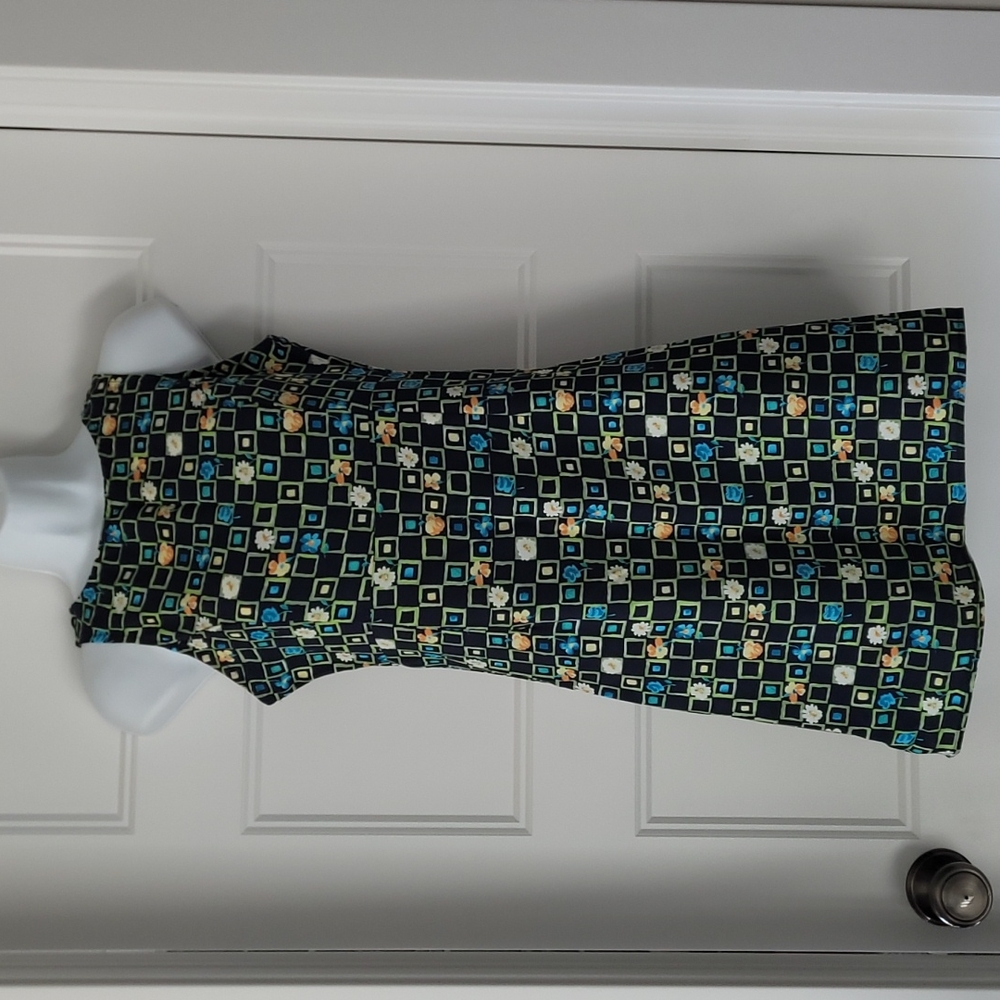 90s St. Marteen Collectibles Geometric Floral Print Dress Size 1